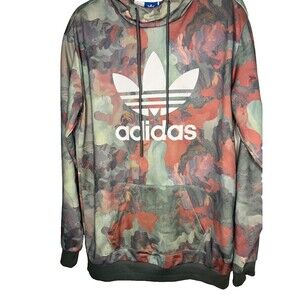 Adidas Originals Pastel Camo Sweatshirt Hoodie Retro Y2K Women’s Size Small